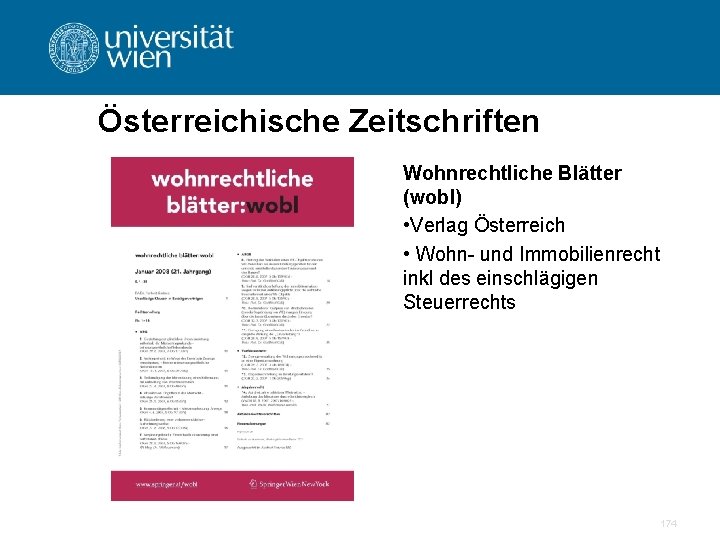 Österreichische Zeitschriften Wohnrechtliche Blätter (wobl) • Verlag Österreich • Wohn- und Immobilienrecht inkl des