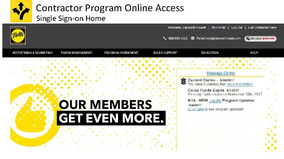 Contractor Program Online Access Single Sign-on Home 