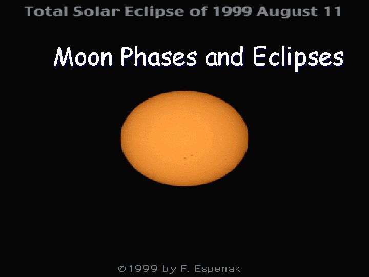 Moon Phases and Eclipses 