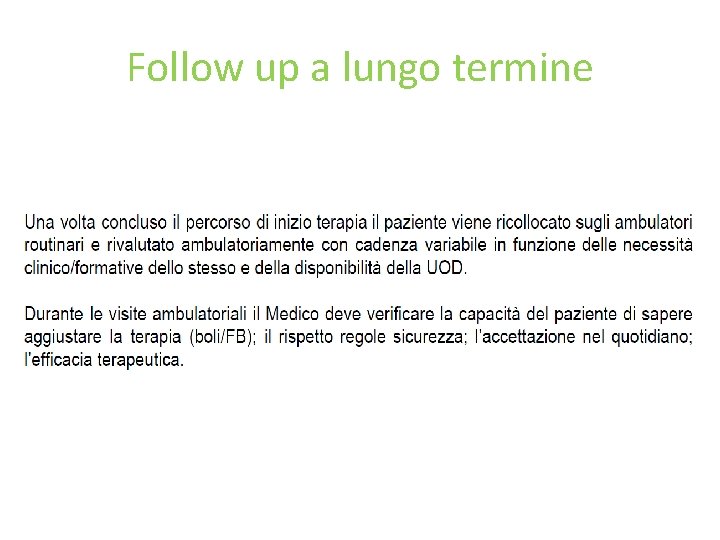Follow up a lungo termine 