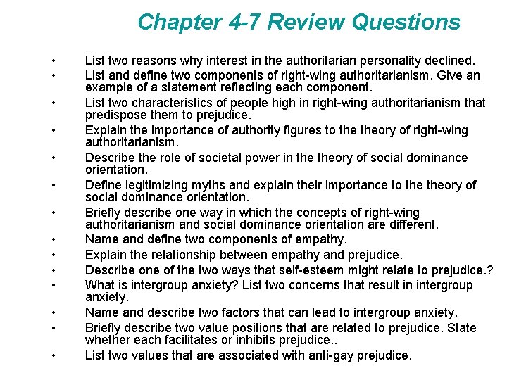 Chapter 4 -7 Review Questions • • • • List two reasons why interest
