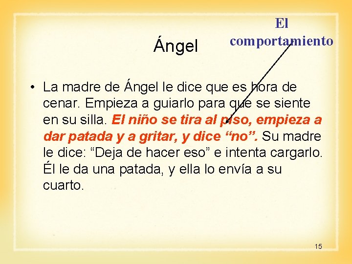 Ángel El comportamiento • La madre de Ángel le dice que es hora de