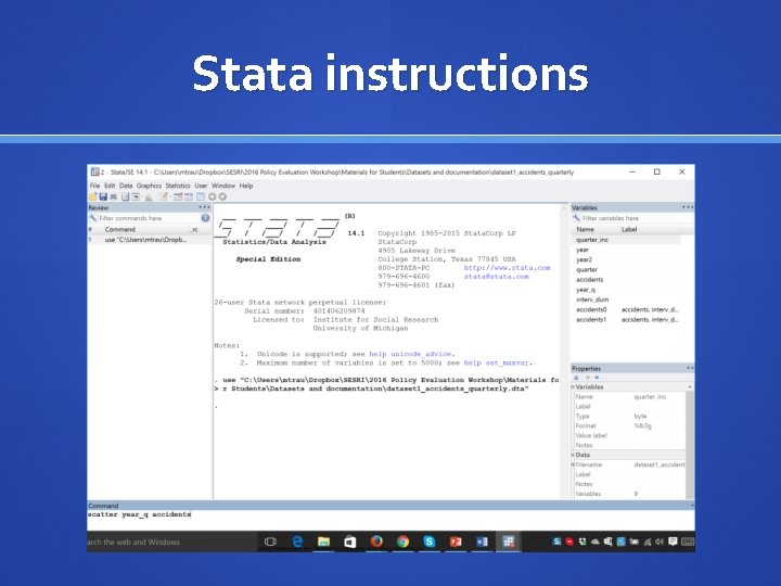 Stata instructions 