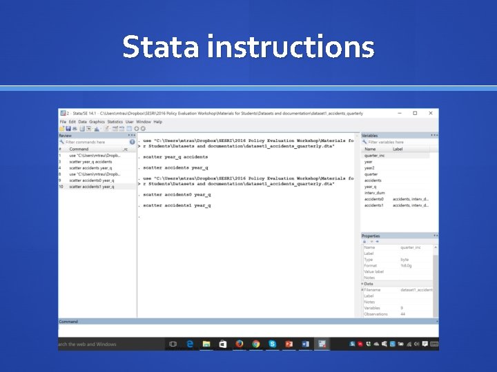 Stata instructions 