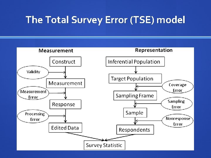 The Total Survey Error (TSE) model 