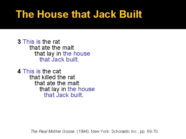 The House that Jack Built 3 This is the rat that ate the malt