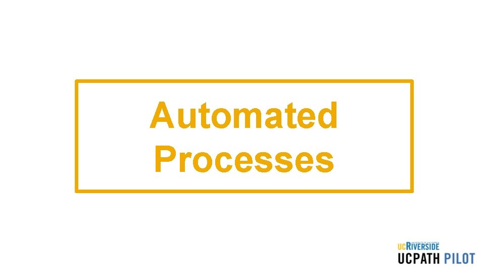 Automated Processes 