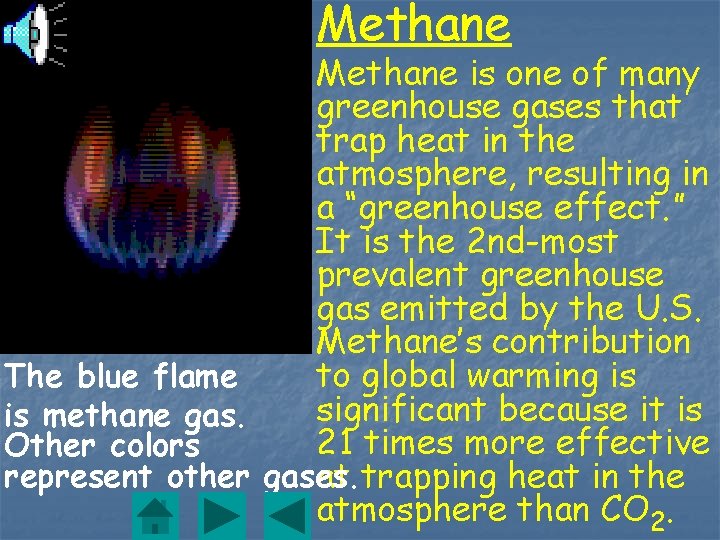 Methane is one of many greenhouse gases that trap heat in the atmosphere, resulting