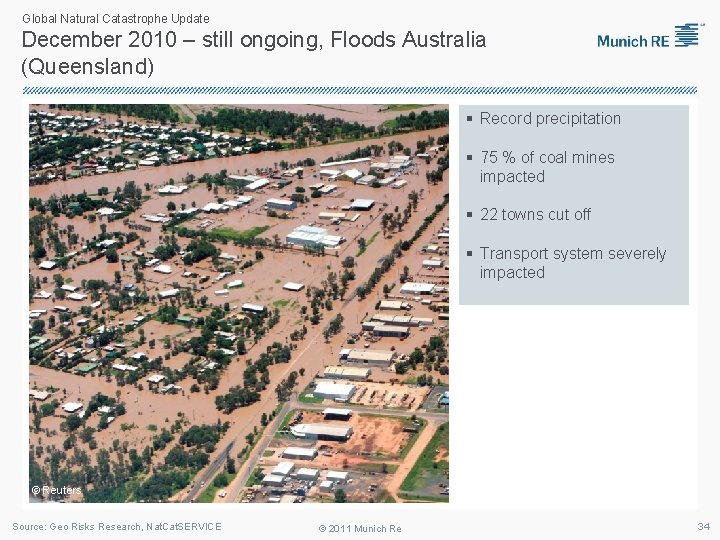 Global Natural Catastrophe Update December 2010 – still ongoing, Floods Australia (Queensland) § Record