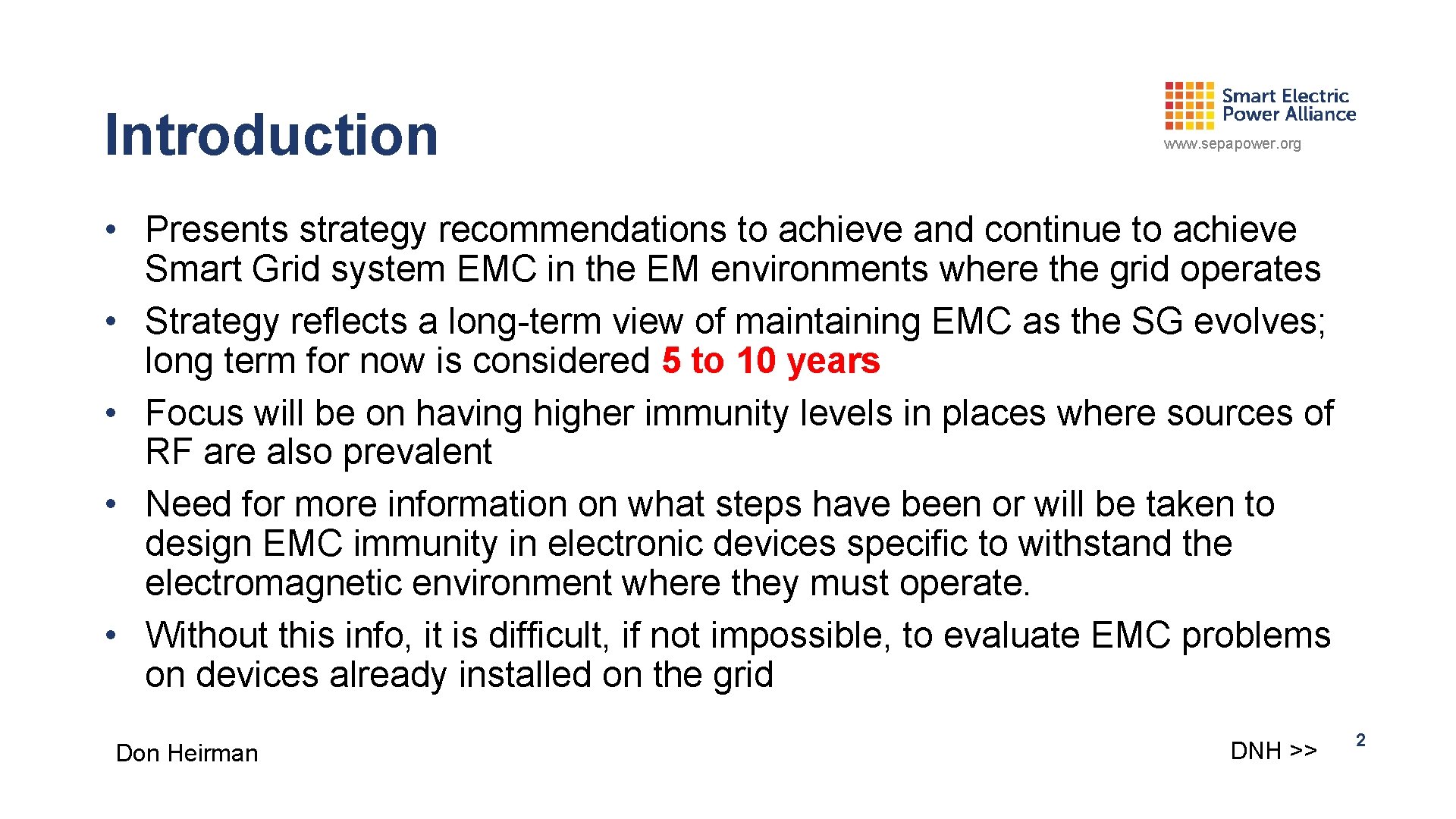 Introduction www. sepapower. org • Presents strategy recommendations to achieve and continue to achieve