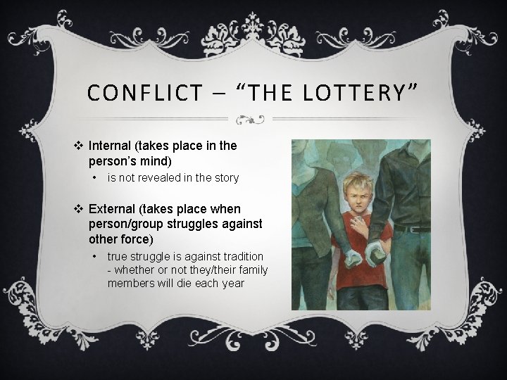 the lottery conflict essay