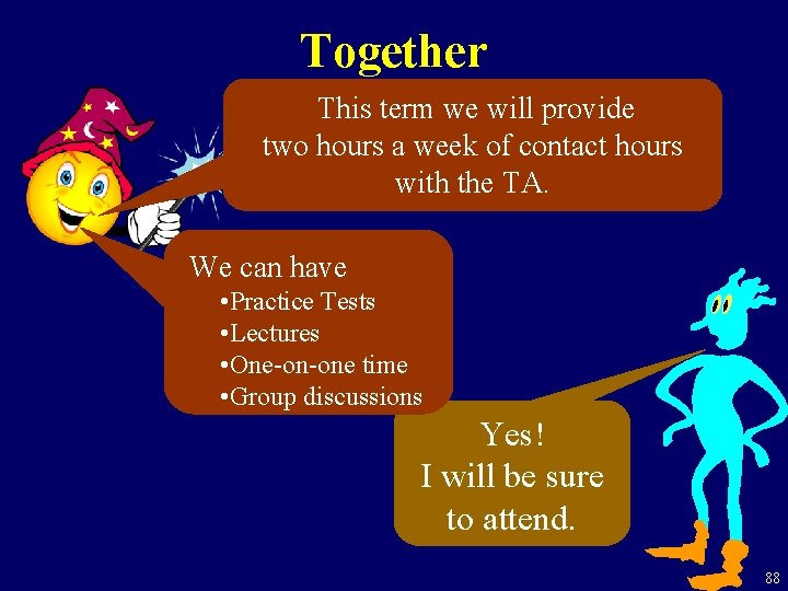 Together This term we will provide two hours a week of contact hours with