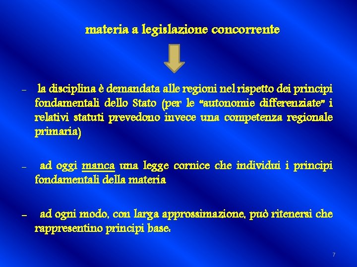 materia a legislazione concorrente - la disciplina è demandata alle regioni nel rispetto dei