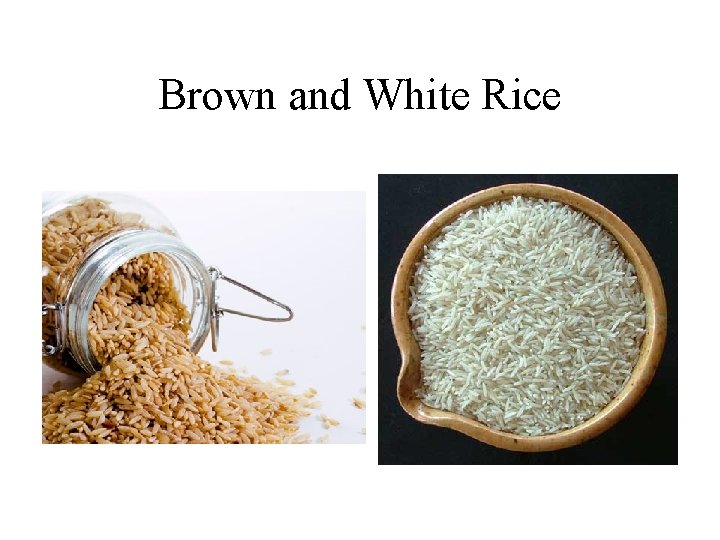 Brown and White Rice 