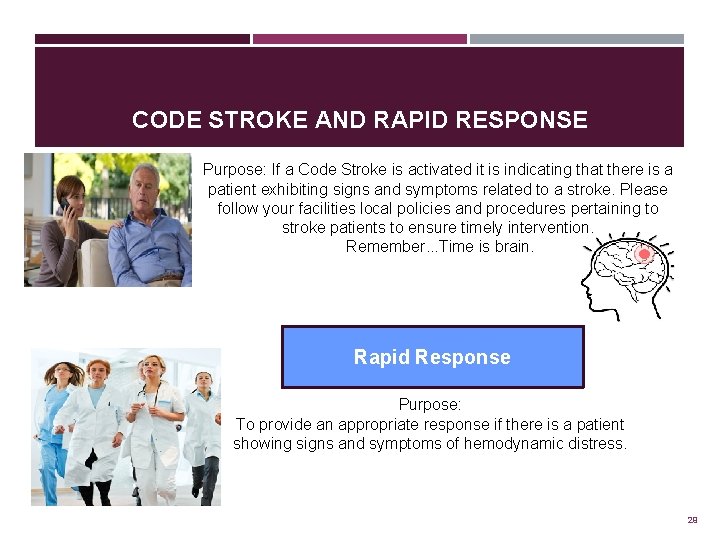 CODE STROKE AND RAPID RESPONSE Purpose: If a Code Stroke is activated it is
