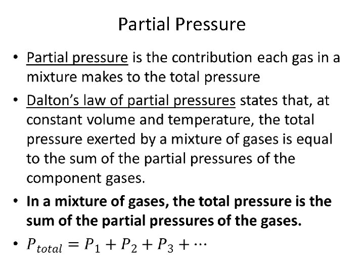 Partial Pressure • 
