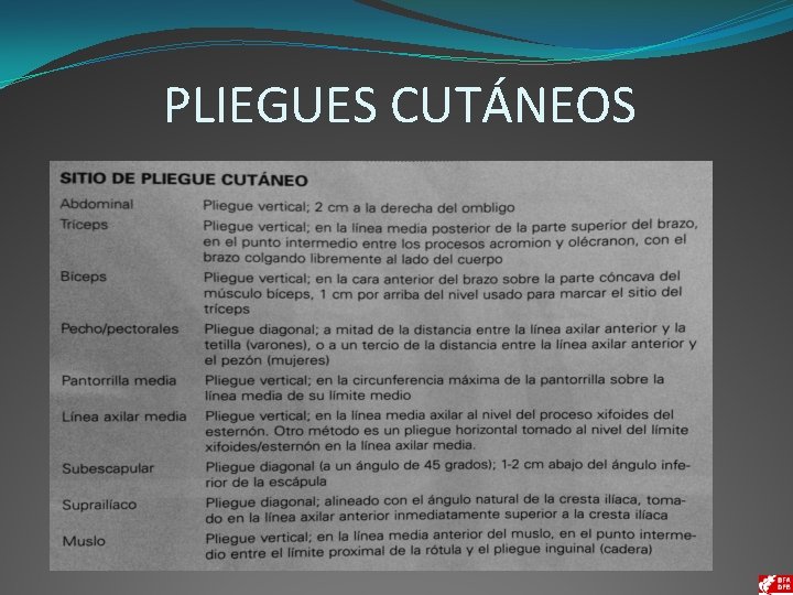 PLIEGUES CUTÁNEOS 