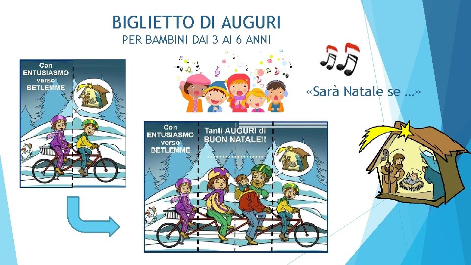 BIGLIETTO DI AUGURI PER BAMBINI DAI 3 AI 6 ANNI «Sarà Natale se …»