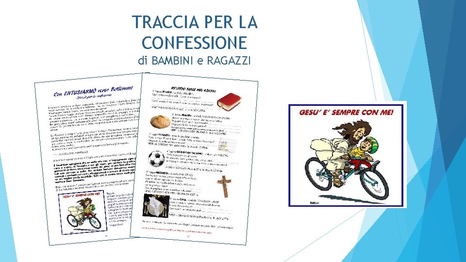 TRACCIA PER LA CONFESSIONE di BAMBINI e RAGAZZI 