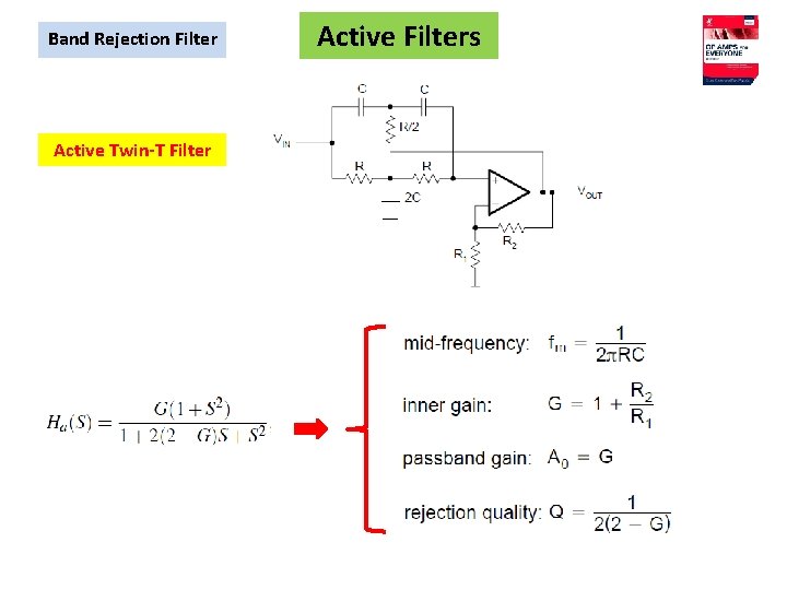Band Rejection Filter Active Twin-T Filter Active Filters 