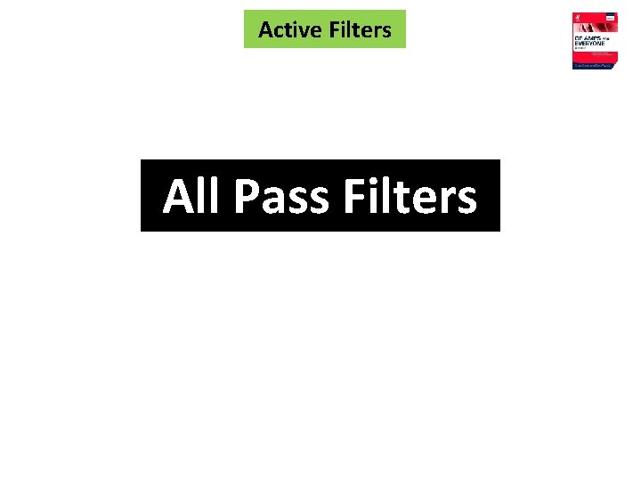 Active Filters All Pass Filters 