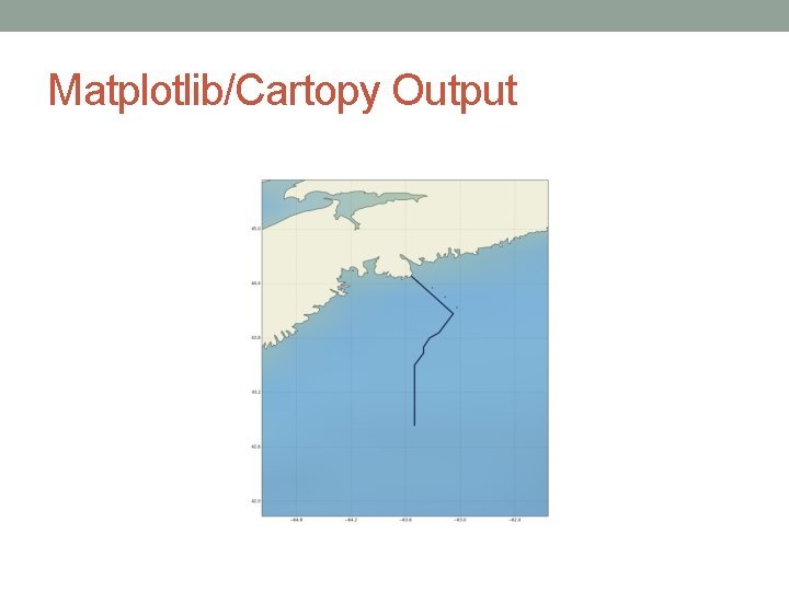 Matplotlib/Cartopy Output 