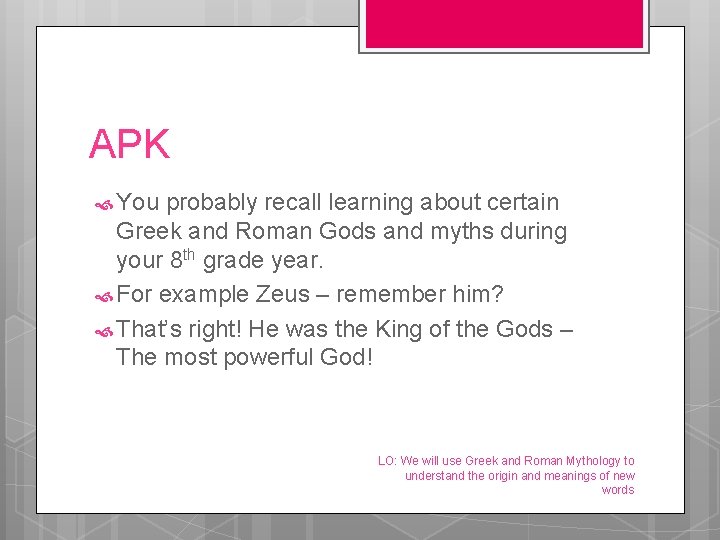 APK You probably recall learning about certain Greek and Roman Gods and myths during