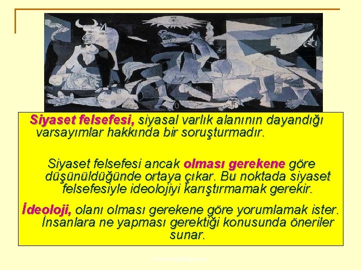 Siyaset felsefesi, siyasal varlık alanının dayandığı varsayımlar hakkında bir soruşturmadır. Siyaset felsefesi ancak olması