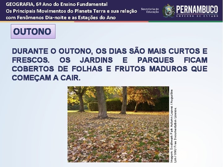 GEOGRAFIA, 6º Ano do Ensino Fundamental Os Principais Movimentos do Planeta Terra e sua