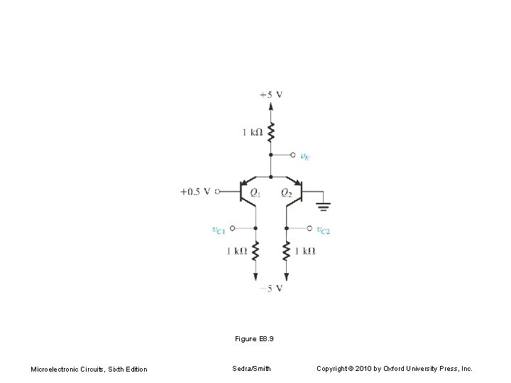 Figure E 8. 9 Microelectronic Circuits, Sixth Edition Sedra/Smith Copyright © 2010 by Oxford