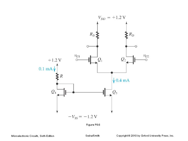 Figure P 8. 6 Microelectronic Circuits, Sixth Edition Sedra/Smith Copyright © 2010 by Oxford