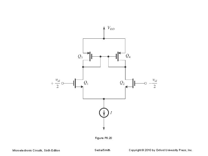 Figure P 8. 20 Microelectronic Circuits, Sixth Edition Sedra/Smith Copyright © 2010 by Oxford