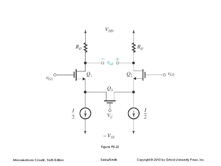 Figure P 8. 22 Microelectronic Circuits, Sixth Edition Sedra/Smith Copyright © 2010 by Oxford