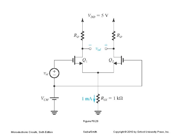 Figure P 8. 29 Microelectronic Circuits, Sixth Edition Sedra/Smith Copyright © 2010 by Oxford