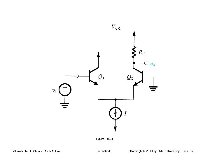 Figure P 8. 61 Microelectronic Circuits, Sixth Edition Sedra/Smith Copyright © 2010 by Oxford