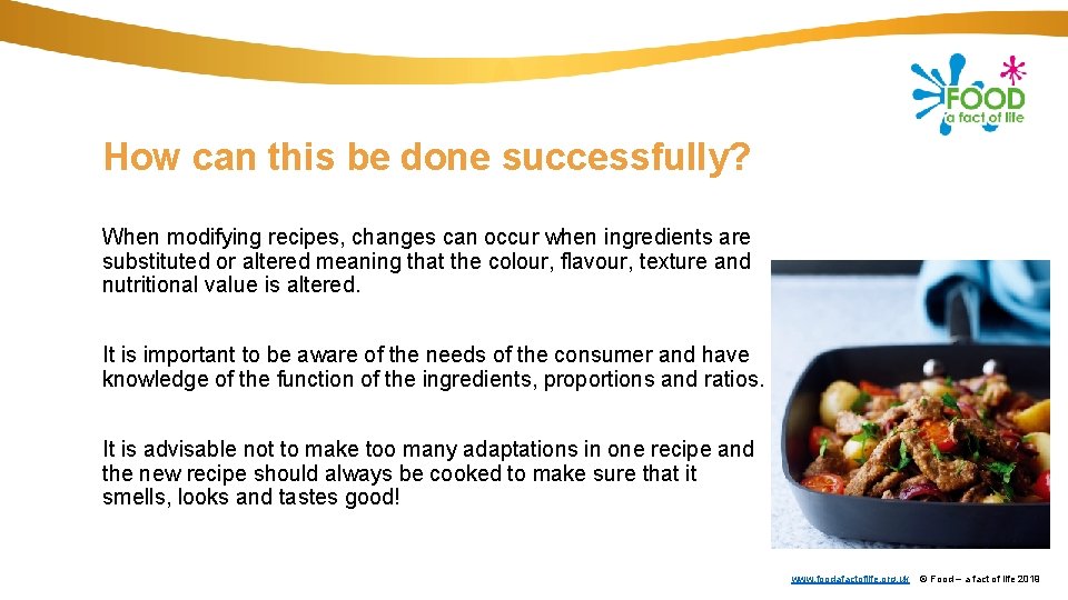 How can this be done successfully? When modifying recipes, changes can occur when ingredients