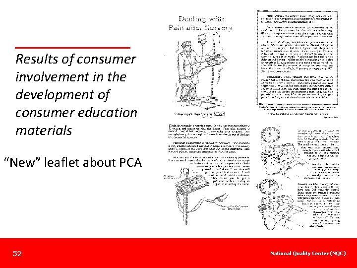 Results of consumer involvement in the development of consumer education materials “New” leaflet about