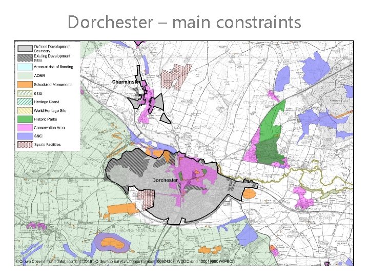 Dorchester – main constraints 