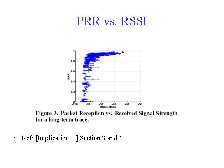 PRR vs. RSSI • Ref: [Implication_1] Section 3 and 4 