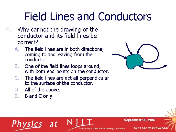Field Lines and Conductors 4. Why cannot the drawing of the conductor and its