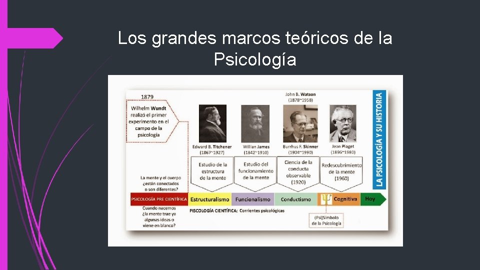 Los grandes marcos teóricos de la Psicología 