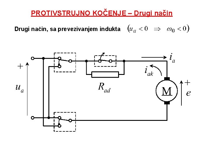 PROTIVSTRUJNO KOČENJE – Drugi način, sa prevezivanjem indukta 