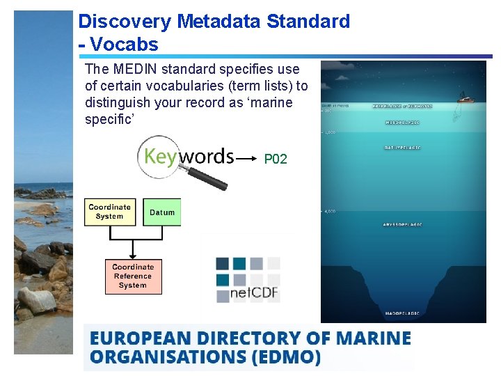 Discovery Metadata Standard - Vocabs The MEDIN standard specifies use of certain vocabularies (term Discovery Metadata Standard - Vocabs The MEDIN standard specifies use of certain vocabularies (term