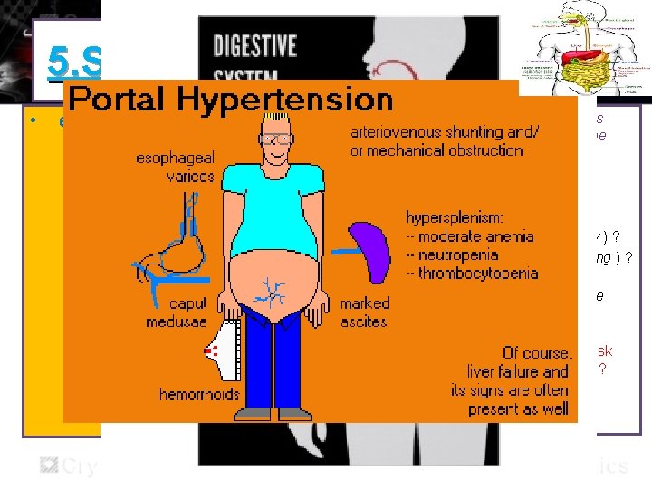 5. Systemic review • e. g. Gastrointestinal tract • Appetite ? • history of