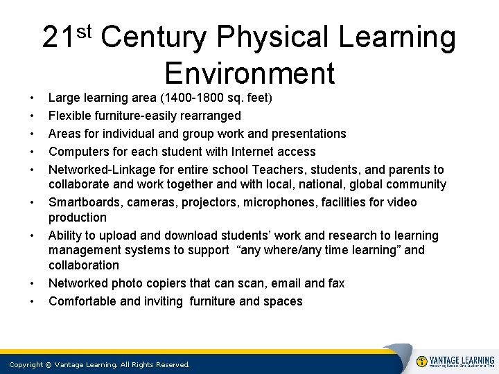 st 21 • • • Century Physical Learning Environment Large learning area (1400 -1800 st 21 • • • Century Physical Learning Environment Large learning area (1400 -1800