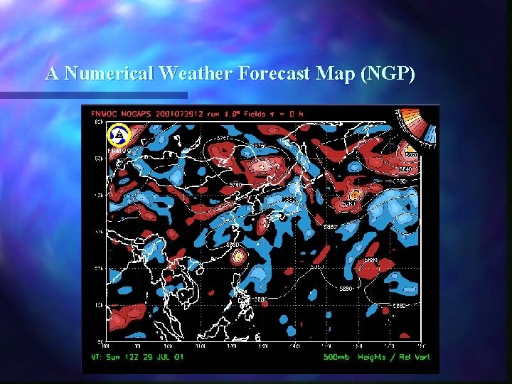 A Numerical Weather Forecast Map (NGP) 