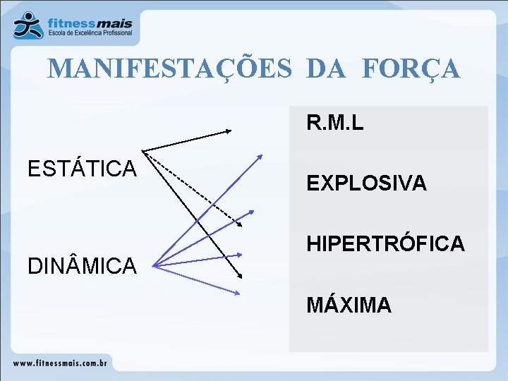 MANIFESTAÇÕES DA FORÇA R. M. L ESTÁTICA DIN MICA EXPLOSIVA HIPERTRÓFICA MÁXIMA 