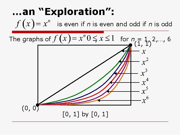 …an “Exploration”: is even if n is even and odd if n is odd …an “Exploration”: is even if n is even and odd if n is odd