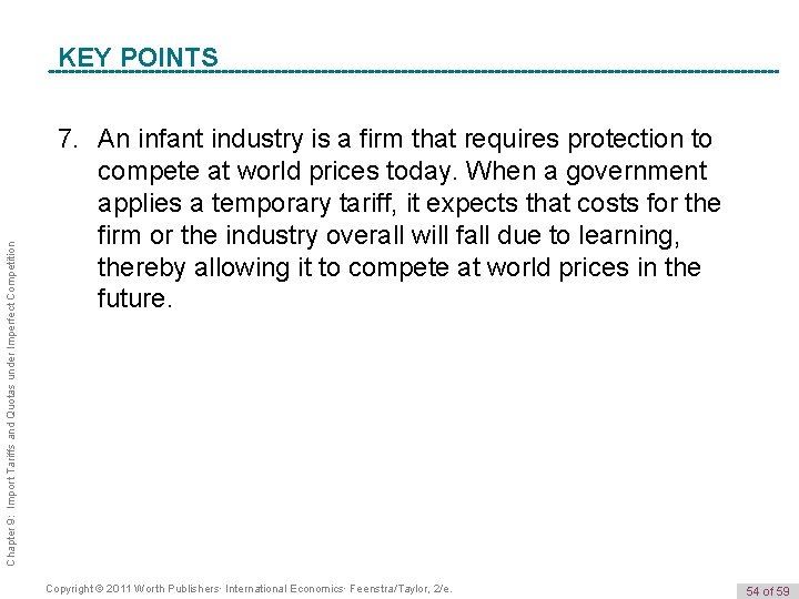 Chapter 9: Import Tariffs and Quotas under Imperfect Competition K e y POINTS Term