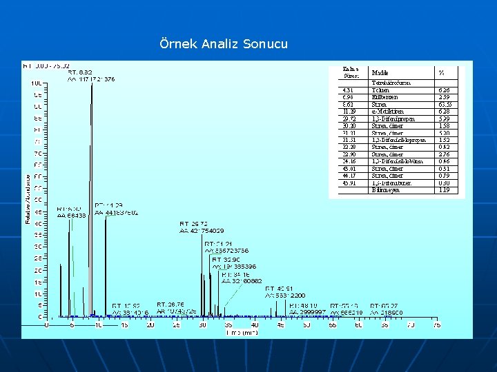 Örnek Analiz Sonucu 